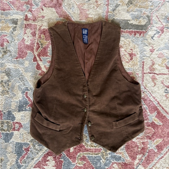 GAP Jackets & Blazers - Vintage GAP Chocolate Brown Vest with Button Closure